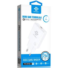 Mini GaN Teknoloji 25W PD 25W Tek Girişli Hızlı Şarj Başlik – ARB-015B