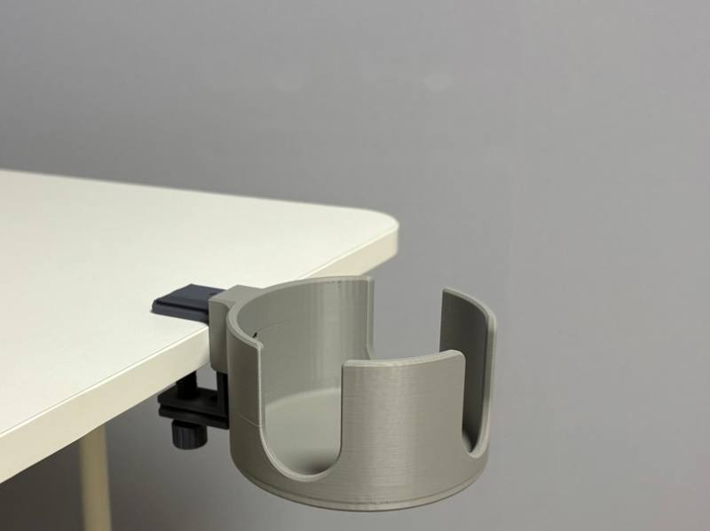 3D Baskı Masaya Sıkıştırmalı Bardak Tutucu Kupa ve Şişe Standı Masaüstü Aksesuarı