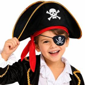 Kaptan Jack Çocuk Korsan Şapkası ve Vinleks Deri Göz Bandı