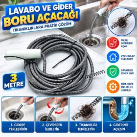 Lavabo Ve Gider Boru Açacağı (3 Metre)