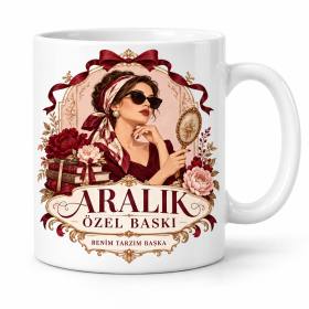 Aralık Özel Baskı Hanımefendi Tasarımlı Porselen Kupa - MODEL 1177