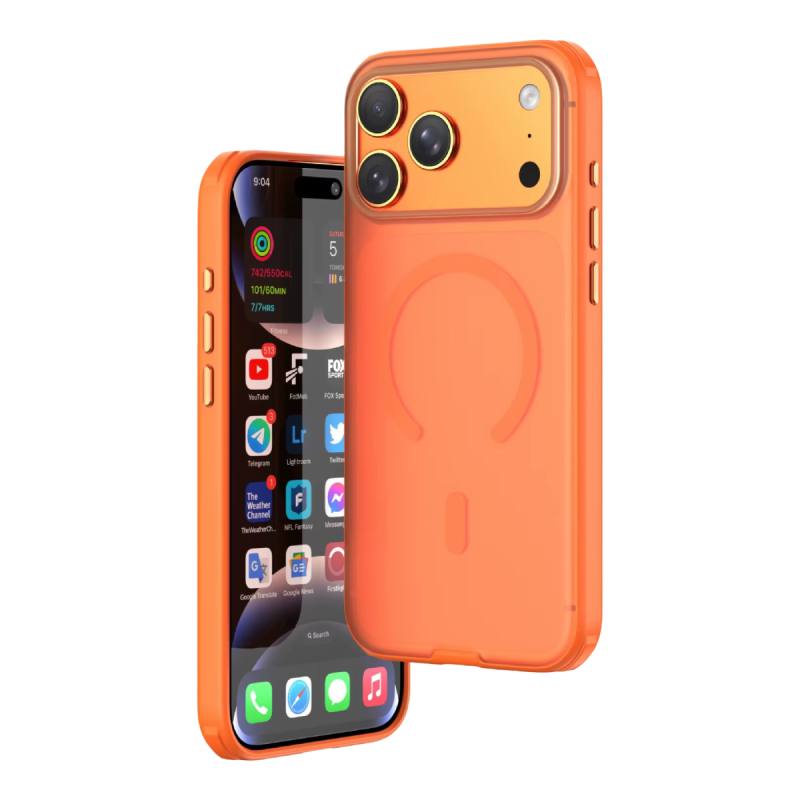 Joko Apple iPhone 18 Pro/17 Pro Uyumlu Mim Magsafe Kapak - Turuncu
