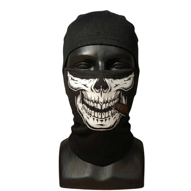 Unisex Kuru Kafa Puro Baskılı Balaklava 1 Adet Tek Beden Viskoz Kask İçi Outdoor Maske