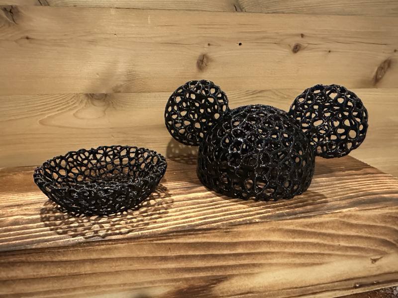 3D Baskı Voronoi Desenli Fare Figürlü Kumbara ve Çok Amaçlı Dekoratif Obje