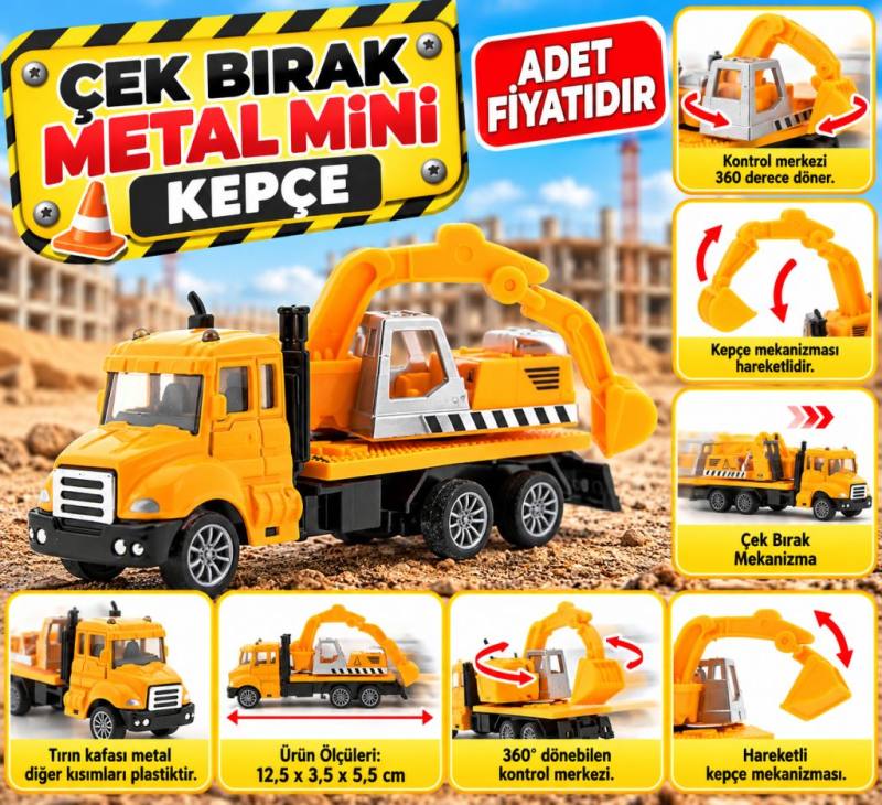 Çek Bırak Metal Mini Sarı Kepçe (adet fiyatıdır)