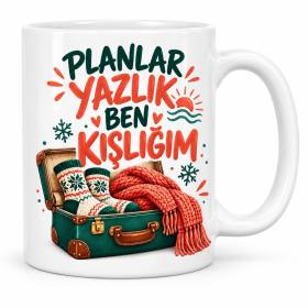 Kışlık Plan Kutusu Tasarımlı Porselen Kupa - MODEL 1225