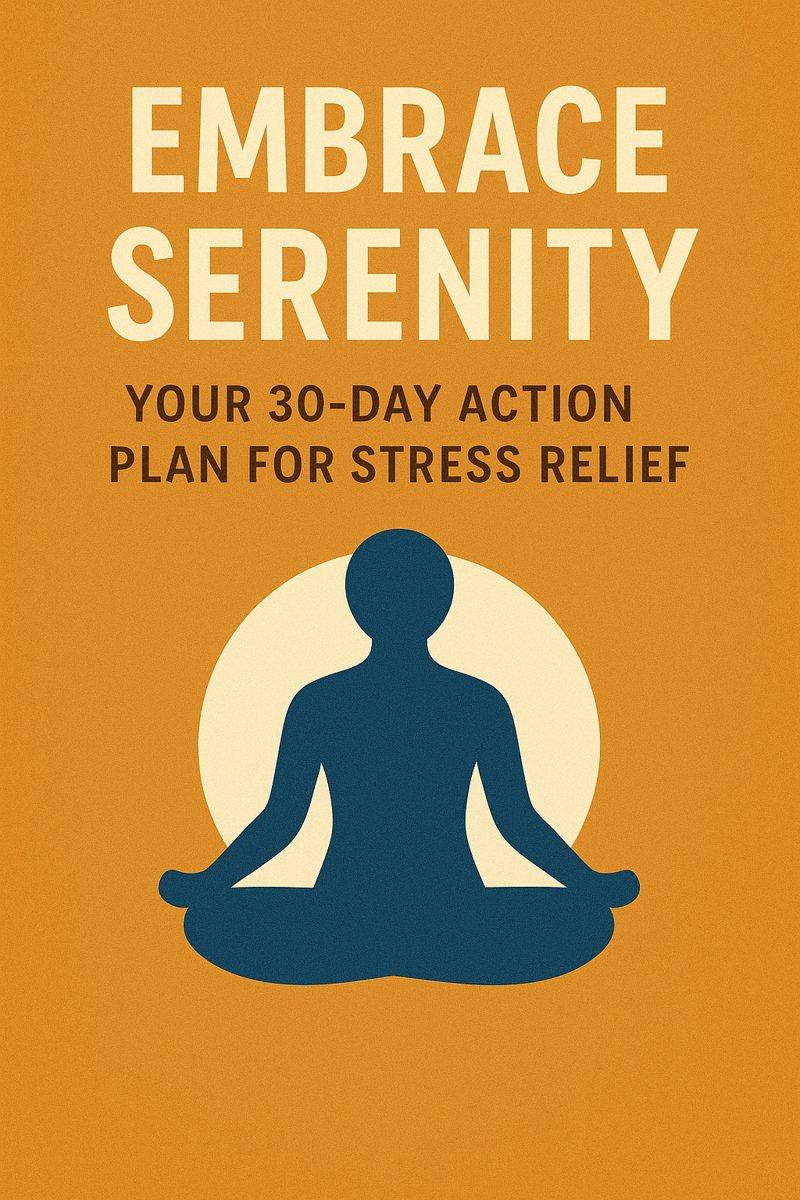 Embrace Serenity: Your 30-Day Action Plan for Stress Relief - İngilizce E-Kitap (Dijital Teslimat)