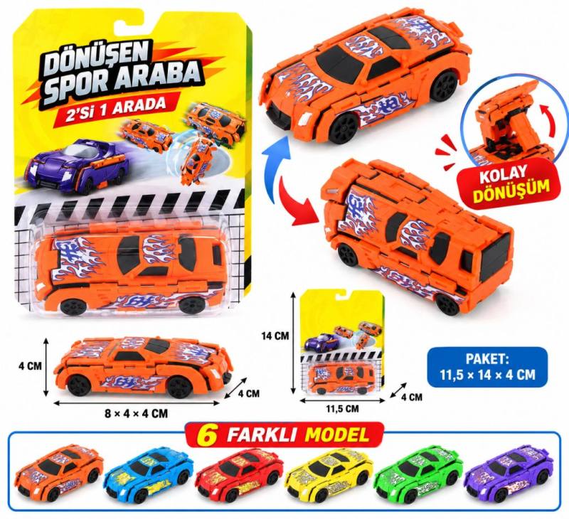 Dönüşen Araçlar Spor Arabalar Alev / Kaslı (adet fiyatıdır)