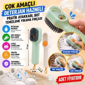 Çok Amaçlı Deterjan Hazneli Pratik Ayakkabı, Bot Temizleme Yıkama Fırçası (adet fiyatıdır)