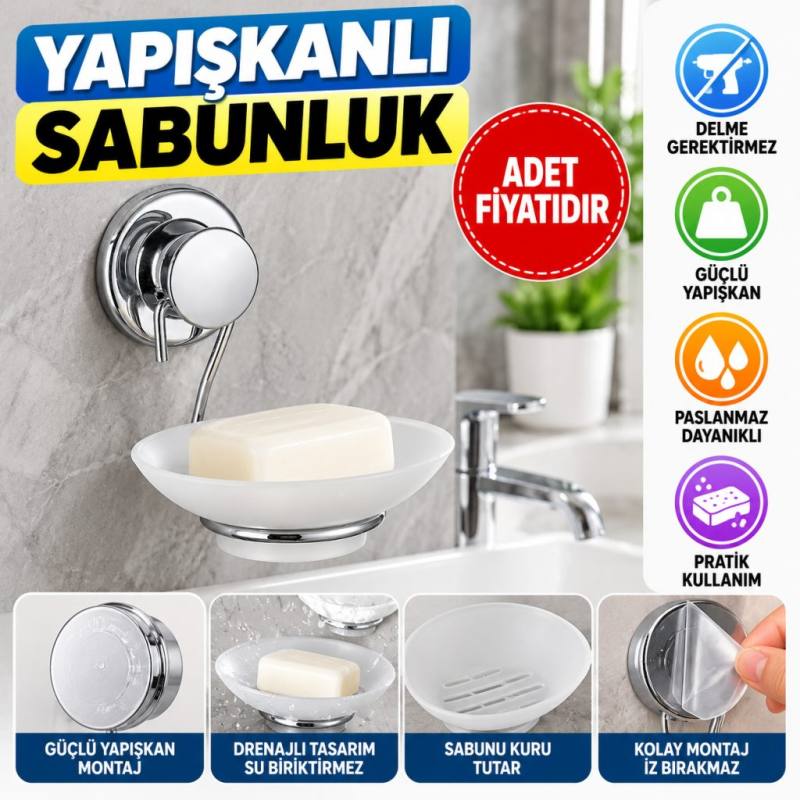 Yapışkanlı Sabunluk (adet fiyatıdır)