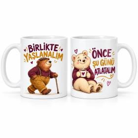 Eşlerin Takvimi 2'li Porselen Kupa Seti - MODEL 992