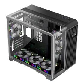 1ST PLAYER RT6 SİYAH DIGITAL 4X12CM ARGB TEMPERLİ CAM USB 3.0 M-ATX KASA