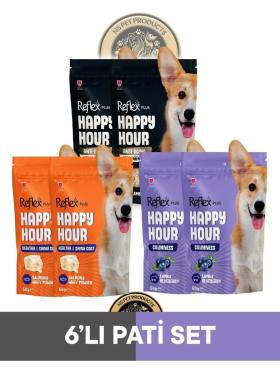 Reflex Plus Happy Hour Anti Aging Collagen & Healthy Shiny Coat - Sağlıklı ve Parlak Tüyler Için Destekleyici & Calmness - Sakinleşmeyi Destekleyici K