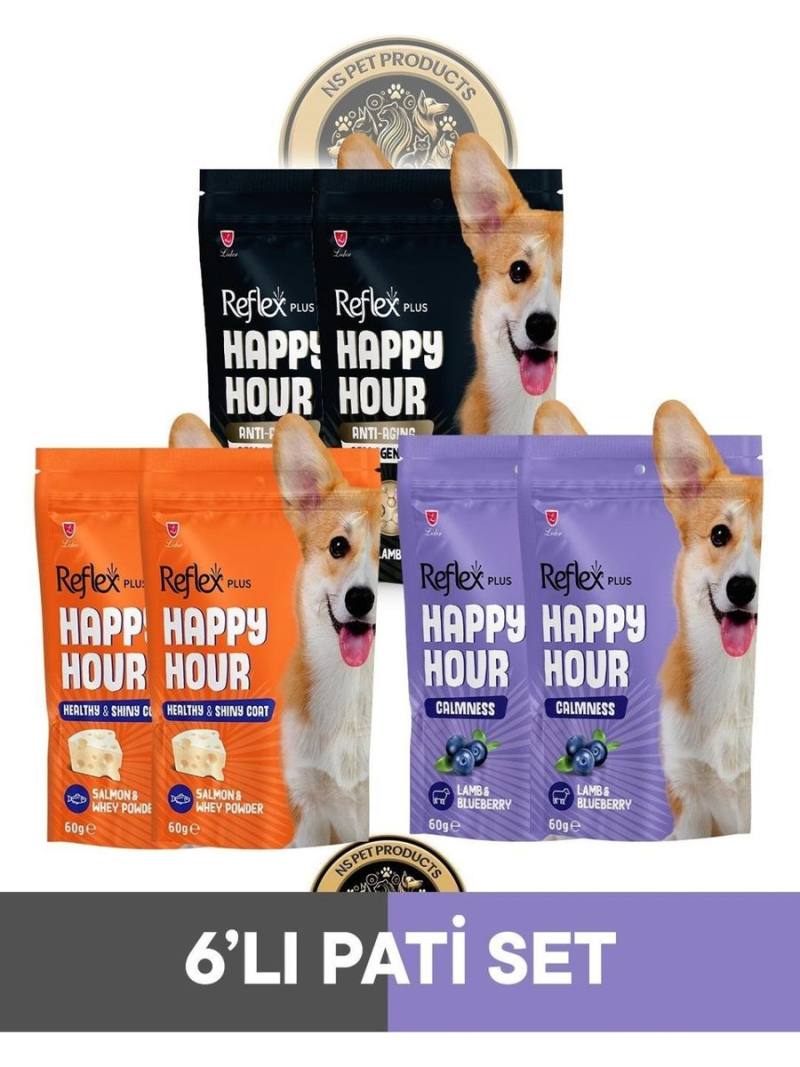 Reflex Plus Happy Hour Anti Aging Collagen & Healthy Shiny Coat - Sağlıklı ve Parlak Tüyler Için Destekleyici & Calmness - Sakinleşmeyi Destekleyici K