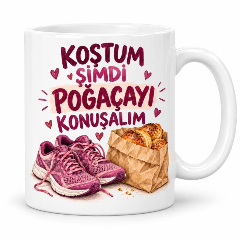 Koşu Sonrası Pazarlık Tasarımlı Porselen Kupa - MODEL 1217