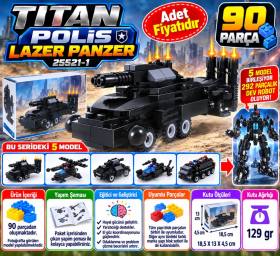 90 Parça Titan Polis Lazer Panzer 25521-1 (adet fiyatıdır)