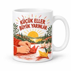 Çocukların Ufku Tasarımlı Porselen Kupa - MODEL 1038