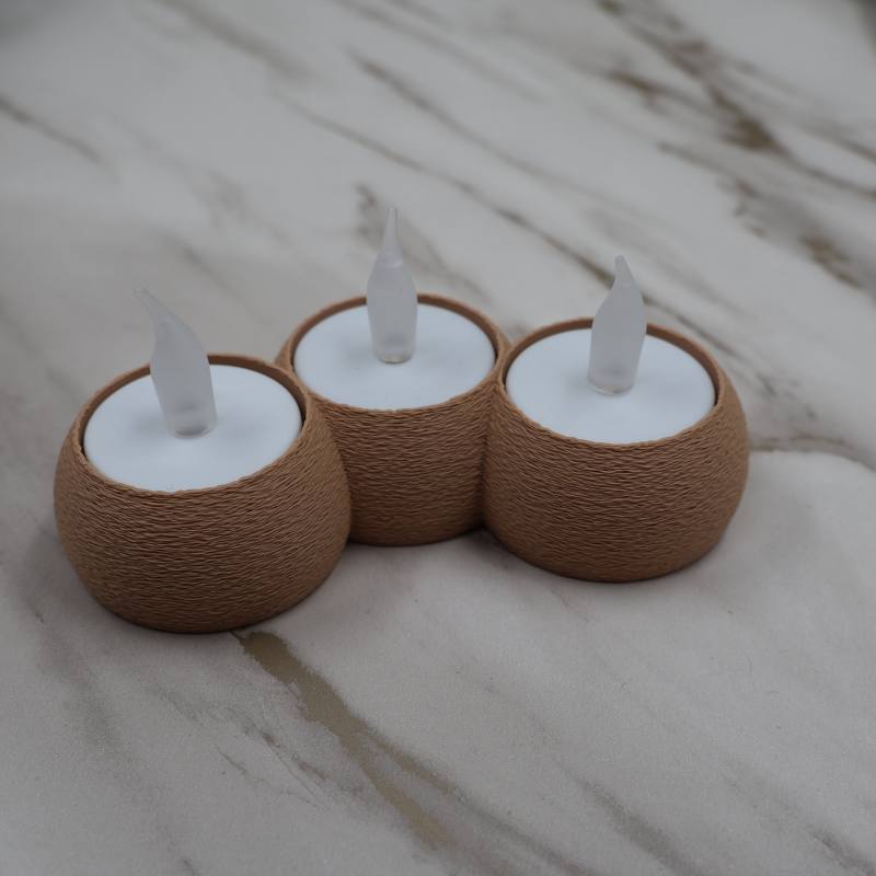 3D Baskı Modern Tealight Mumluk LED Mum Tutucu Dekoratif Işıklı Mumluk