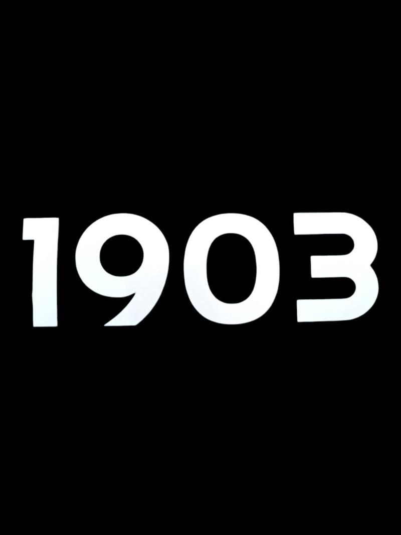 1903 Yazılı Oto Sticker Beyaz 20x7cm