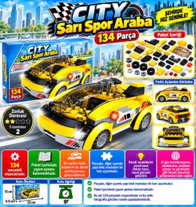 City Sarı Spor Araba 134 Parça