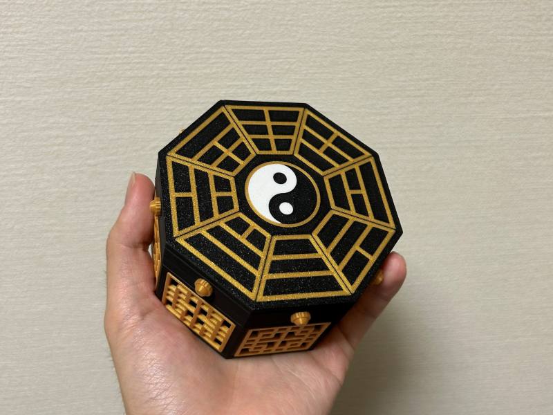 3D Baskı Oryantal Bagua Fener Tealight Mumluk Çok Parçalı Dekoratif Mum Feneri