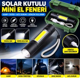 Kutulu Mini El Feneri – Taşınabilir LED Kamp ve Acil Durum El Lambası Plastik Gövde