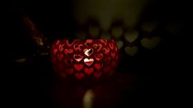 3D Baskı Kalp Işık Yansımalı Tealight Mumluk Romantik Dekoratif Mum Tutucu