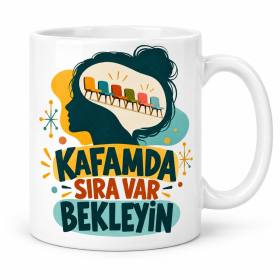 Düşünce Kuyruğu Tasarımlı Porselen Kupa - MODEL 1202