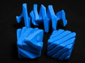3D Baskı Fidget Puzzle Küp - Hareketli Dönüşebilen Stres Giderici Zeka Oyuncağı, Masaüstü Fidget Küp-Mavi