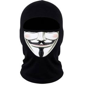 Unisex Anonymous Baskılı Balaklava 1 Adet Tek Beden Viskoz Kask İçi Motosiklet Maskesi