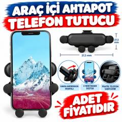 4 Nokta Destekli Araç İçi Cep Telefonu Sabitleyici Tutucu Aparat (adet fiyatıdır)
