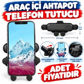 4 Nokta Destekli Araç İçi Cep Telefonu Sabitleyici Tutucu Aparat (adet fiyatıdır)