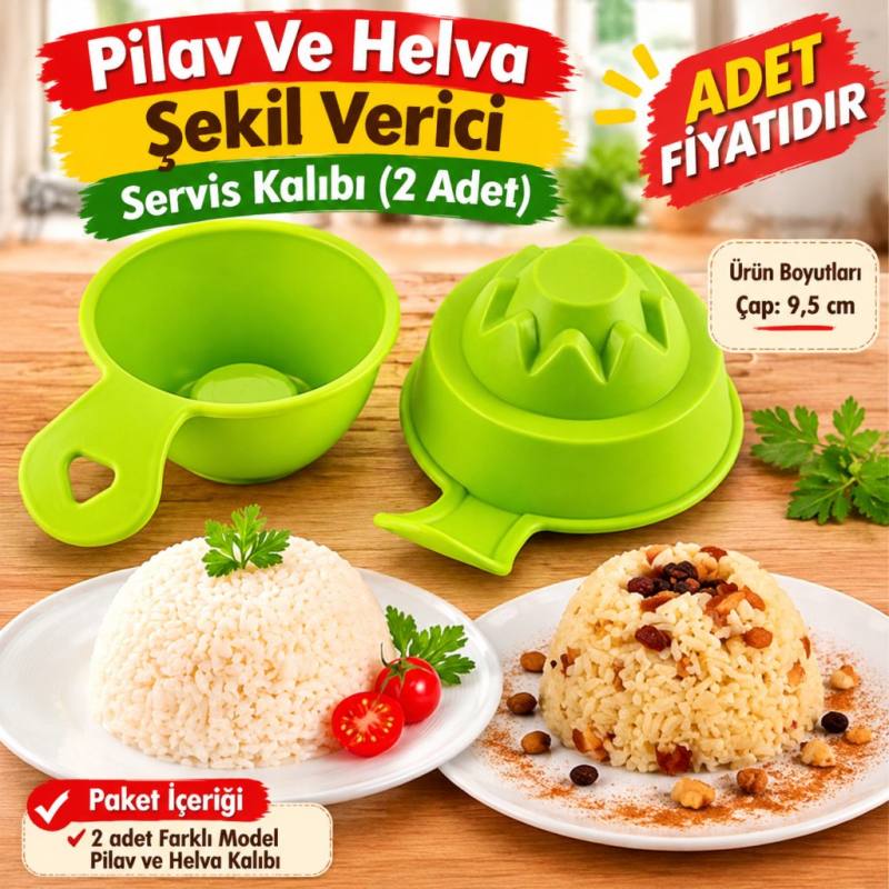 Pilav Ve Helva Şekil Verici Pratik Servis Kalıbı Aleti (2 Adet)