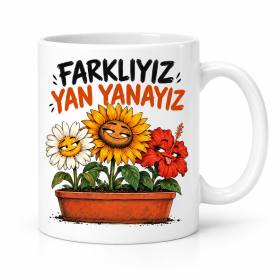 Farklılık Bahçesi Tasarımlı Porselen Kupa - MODEL 988