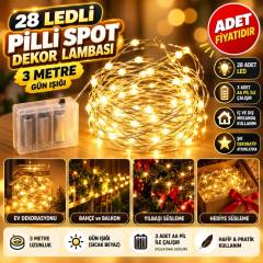 Peri Led Işık 28 Ledli 3 Metre Sarı Led Şerit Aydınlatma Spot Led