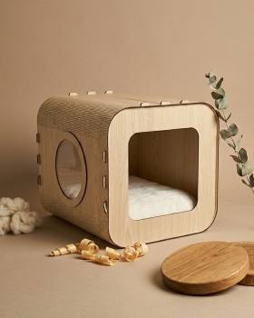 Özel Tasarım Luna MDF Kedi Evi