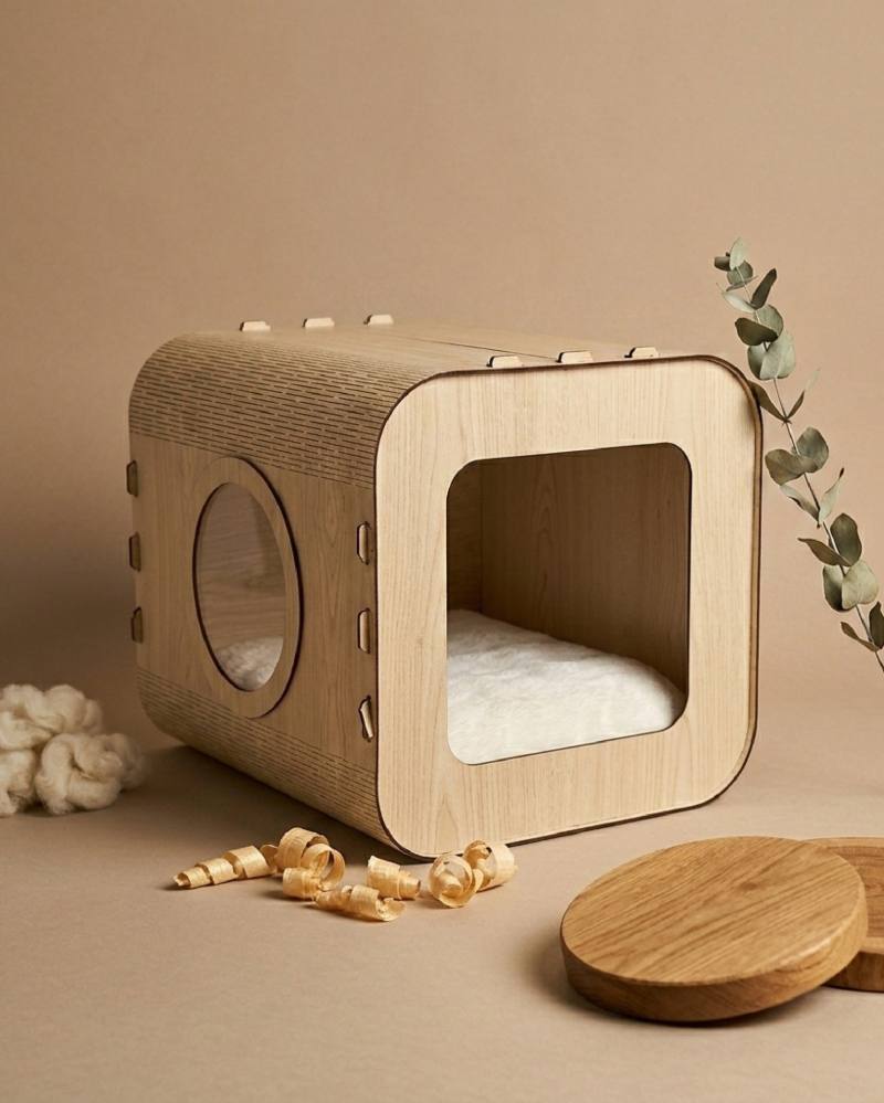Özel Tasarım Luna MDF Kedi Evi