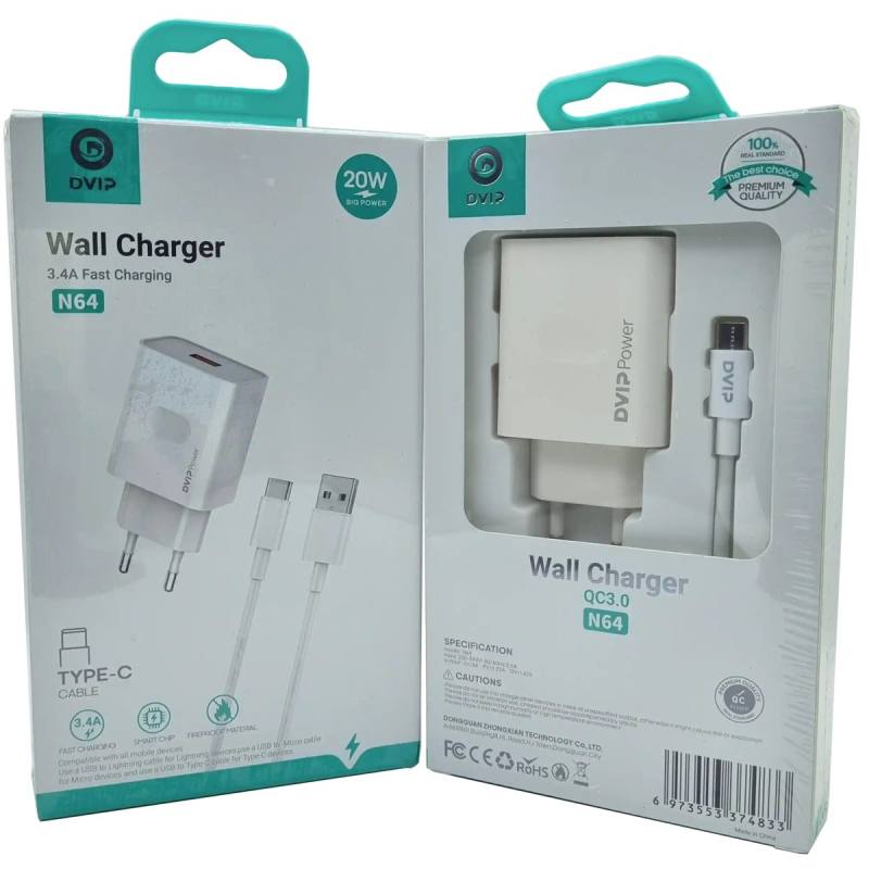 3.4A QC3.0 Usb Type-C Şarj Aleti N64