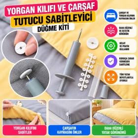 Yorgan Kılıfı Ve Çarşaf Tutucu Sabitleyici Düğme Kiti