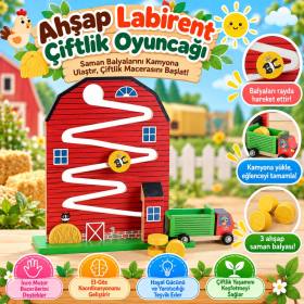 Ahşap Labirent Çiftlik Oyuncağı