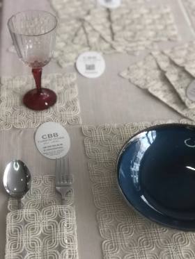 Sofra Takımı Orion Gardenya Keten Yemek Takımı 160x260 Masa Seti 26 Parça Runner Set Kapiçino