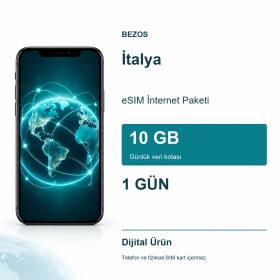 İtalya eSIM İnternet Paketi Günlük 10 GB 1 Gün