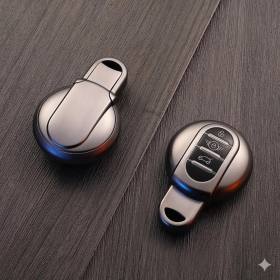 Mini Cooper-S Uyumlu Smart 3 Buton Silikon Oto Anahtar Kumanda Kabı Kılıf Gri