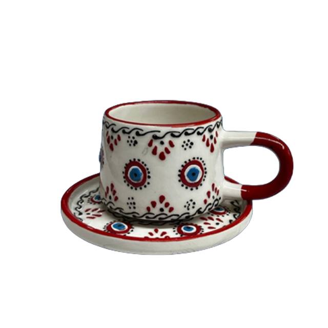KUTAHYA HOME RENKLI TABAKLI KUPA 1 Adet