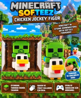 Minecraft Softeez Chicken Jockey Figür