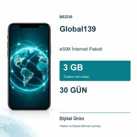 Global139 eSIM İnternet Paketi 3 GB 30 Gün