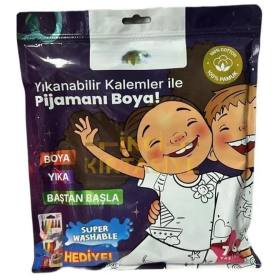 Kalem Hediyeli Boyanabilir Pijama 7-8 Yaş