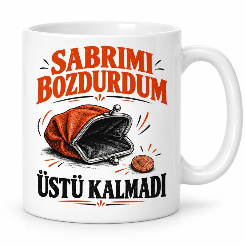 Sabır Kumbarası Tasarımlı Porselen Kupa - MODEL 1104