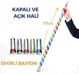 Sihirli Açılır Baston ? Mendilden Bastona İlizyon Oyunu (70 cm)