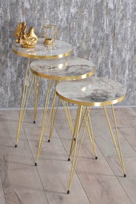 Zigon Sehpa Gold Efes Tel
